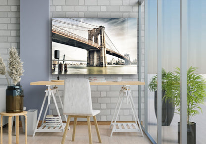 Brooklyn Bridge Clouds UV Direct Aluminum Print Australian Made Quality