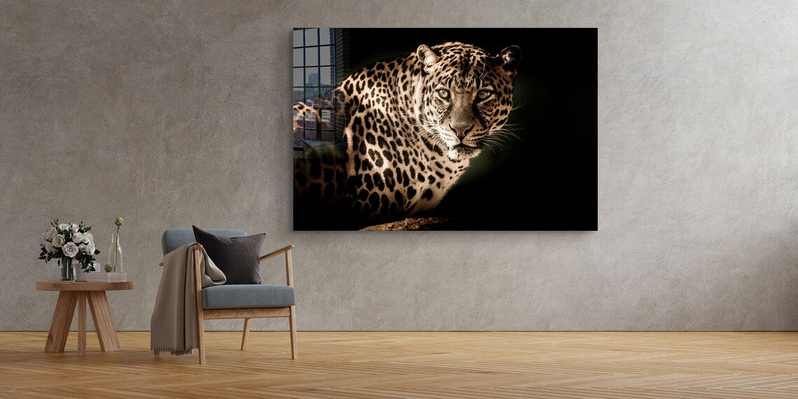 Leopard Closeup View UV Direct Aluminum Print Australian Made Quality