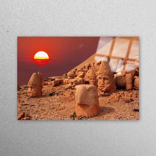 Nemrut Mountain Acrylic Glass Print Tempered Glass Wall Art 100% Made in Australia Ready to Hang