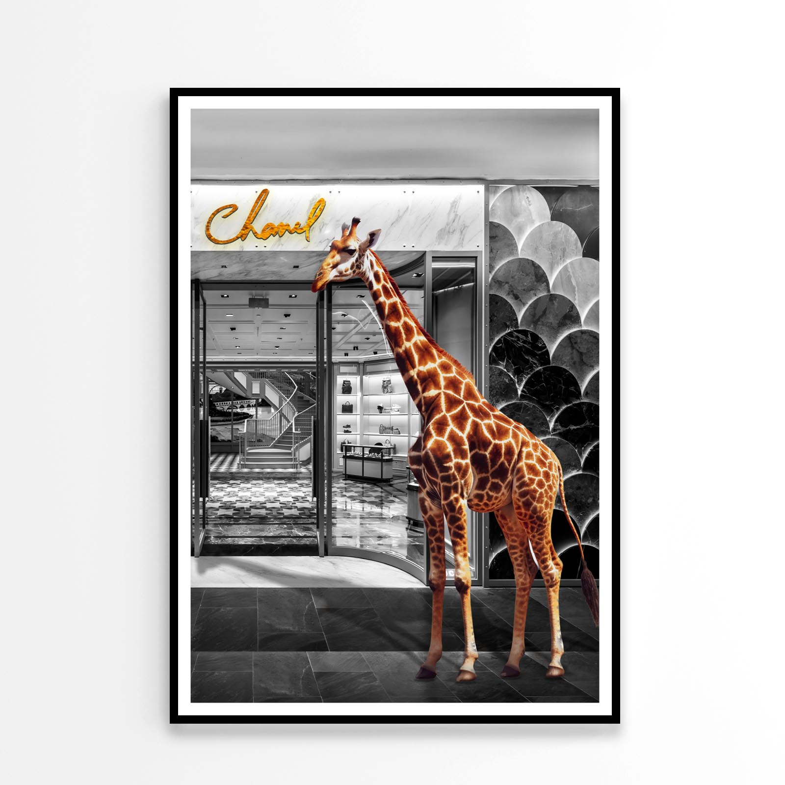 Store With Giraffe Design Home Decor Premium Quality Poster Print Choose Your Sizes