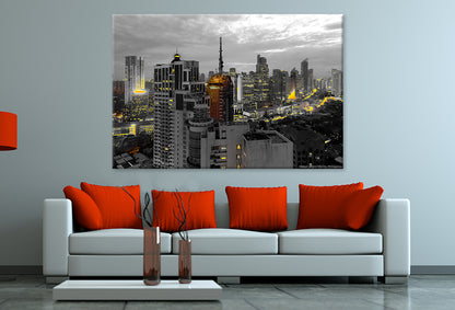 Makati Skyline, Manila Philippines Abstract Stunning Design Print 100% Australian Made