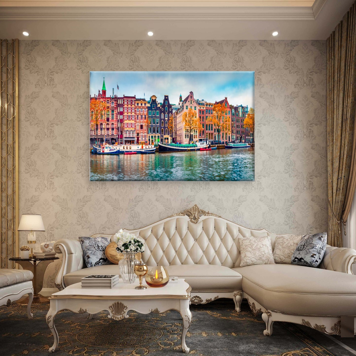 Amsterdam Canal Houses Boats Holland Wall Art Decor 100% Australian Made