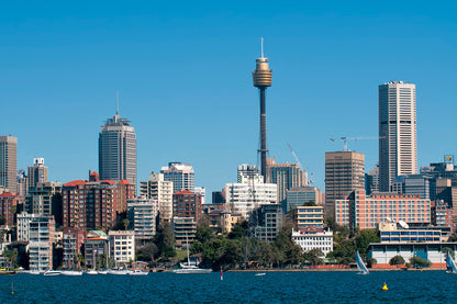 Sydney Tower New South Wales Harbor Cityscape Wall Art Decor 100% Australian Made