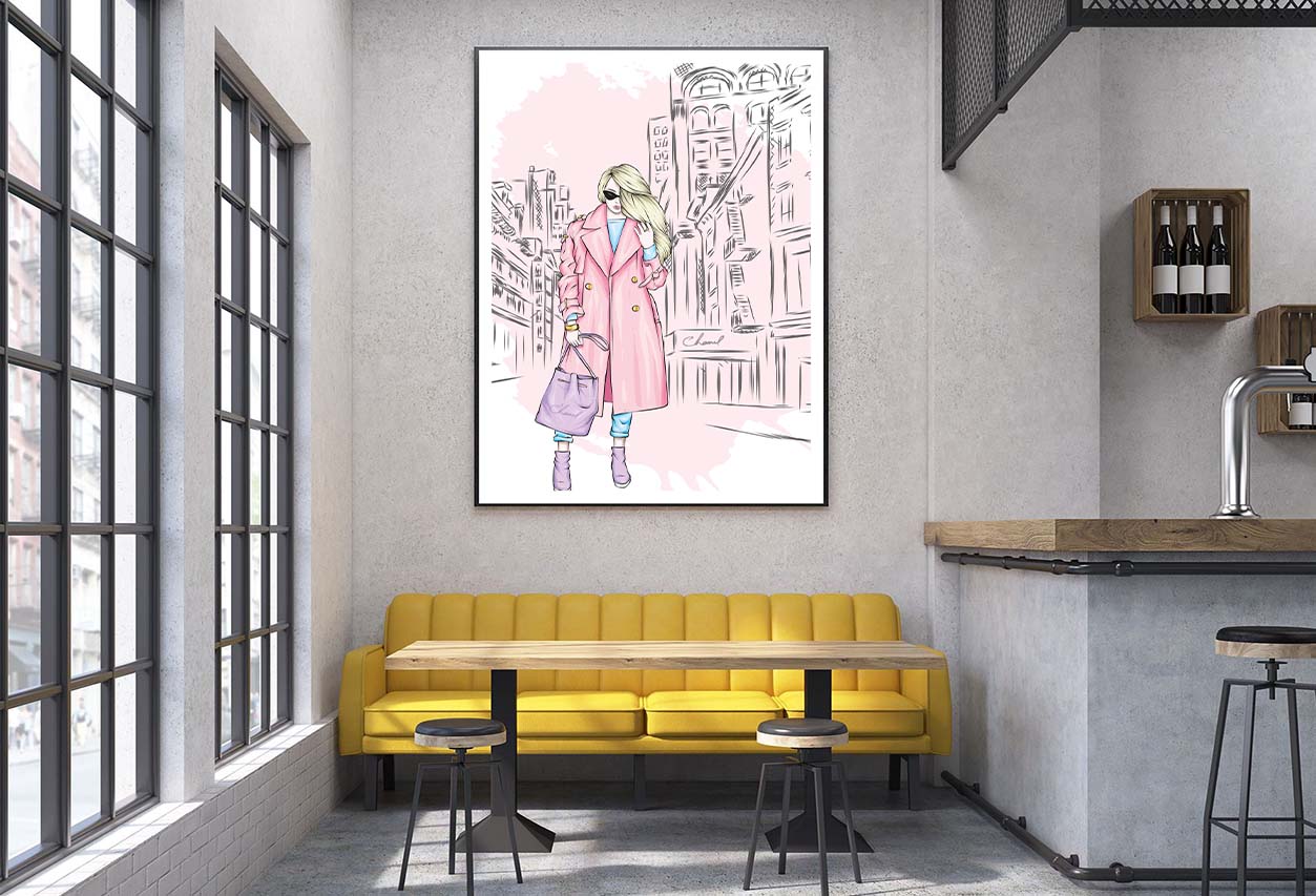 Lady With Elegant Fashion Store Design Home Decor Premium Quality Poster Print Choose Your Sizes