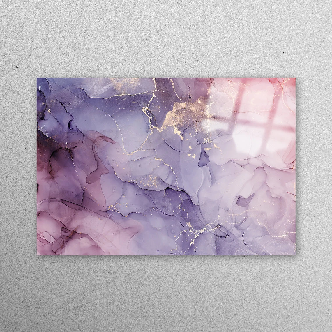 Purple & Pink Marble Acrylic Glass Print Tempered Glass Wall Art 100% Made in Australia Ready to Hang