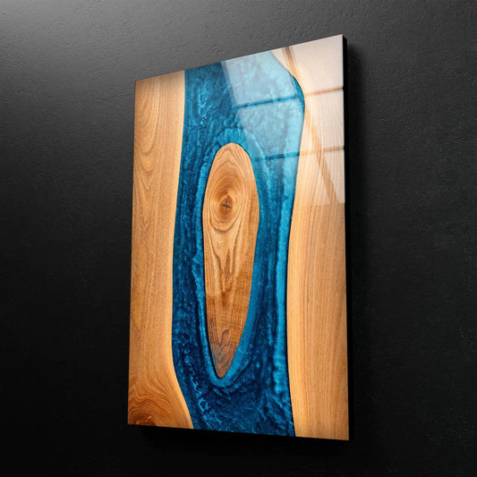 Blue Resing Wood Design UV Direct Aluminum Print Australian Made Quality