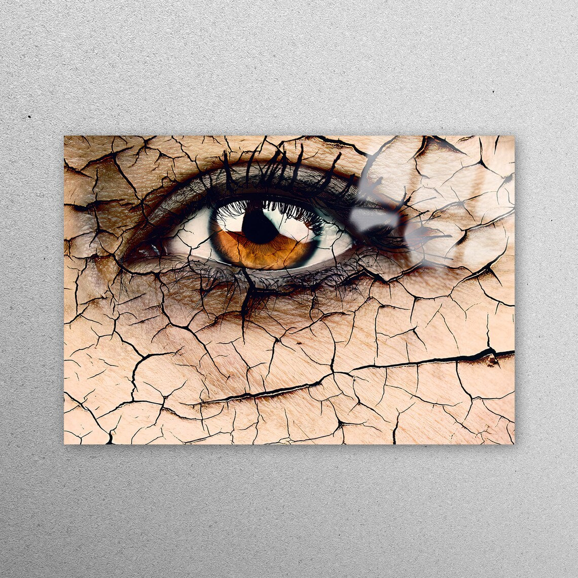 Abstract Brown Eye Acrylic Glass Print Tempered Glass Wall Art 100% Made in Australia Ready to Hang