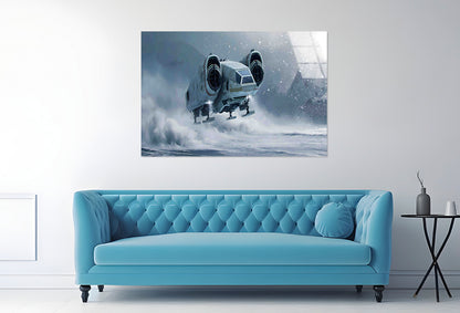Frozen Planet Starship Tempered Glass Printing Wall Art Australian Made Quality