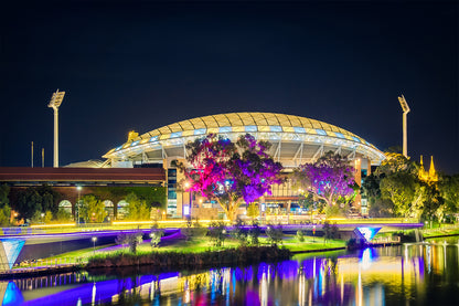 Adelaide Oval South Australia Night View Wall Art Decor 100% Australian Made