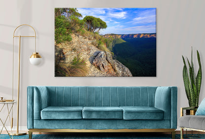 Blue Mountains National Park NSW Pulpit Rock Lookout Scenic View Wall Art Decor 100% Australian Made