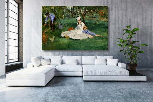 Eduoard Manet, The Monet Family UV Direct Aluminum Print Australian Made Quality