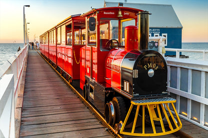 Busselton Jetty Western Australia Train Sunset Wall Art Decor 100% Australian Made
