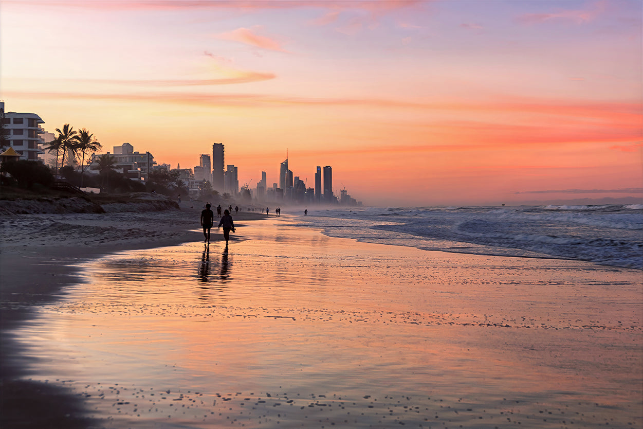 Gold Coast Queensland Sunset Wall Art Decor 100% Australian Made