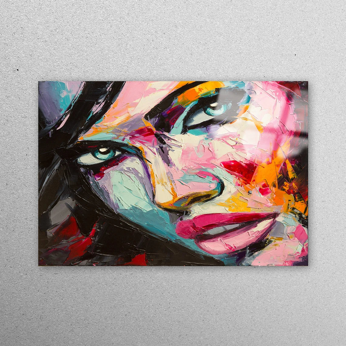 Girl Oil Painting Acrylic Glass Print Tempered Glass Wall Art 100% Made in Australia Ready to Hang