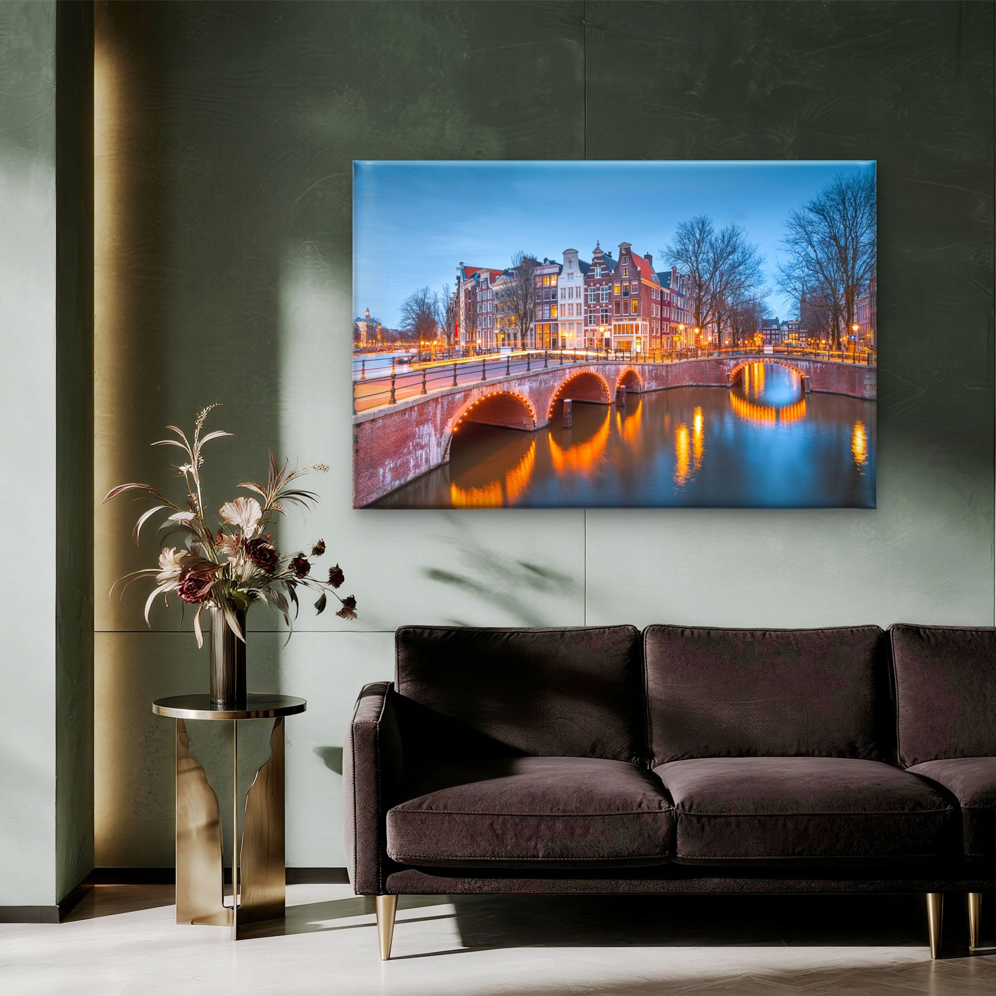 Dutch Canal Houses Amsterdam Netherlands Wall Art Decor 100% Australian Made - Bella Home Decor