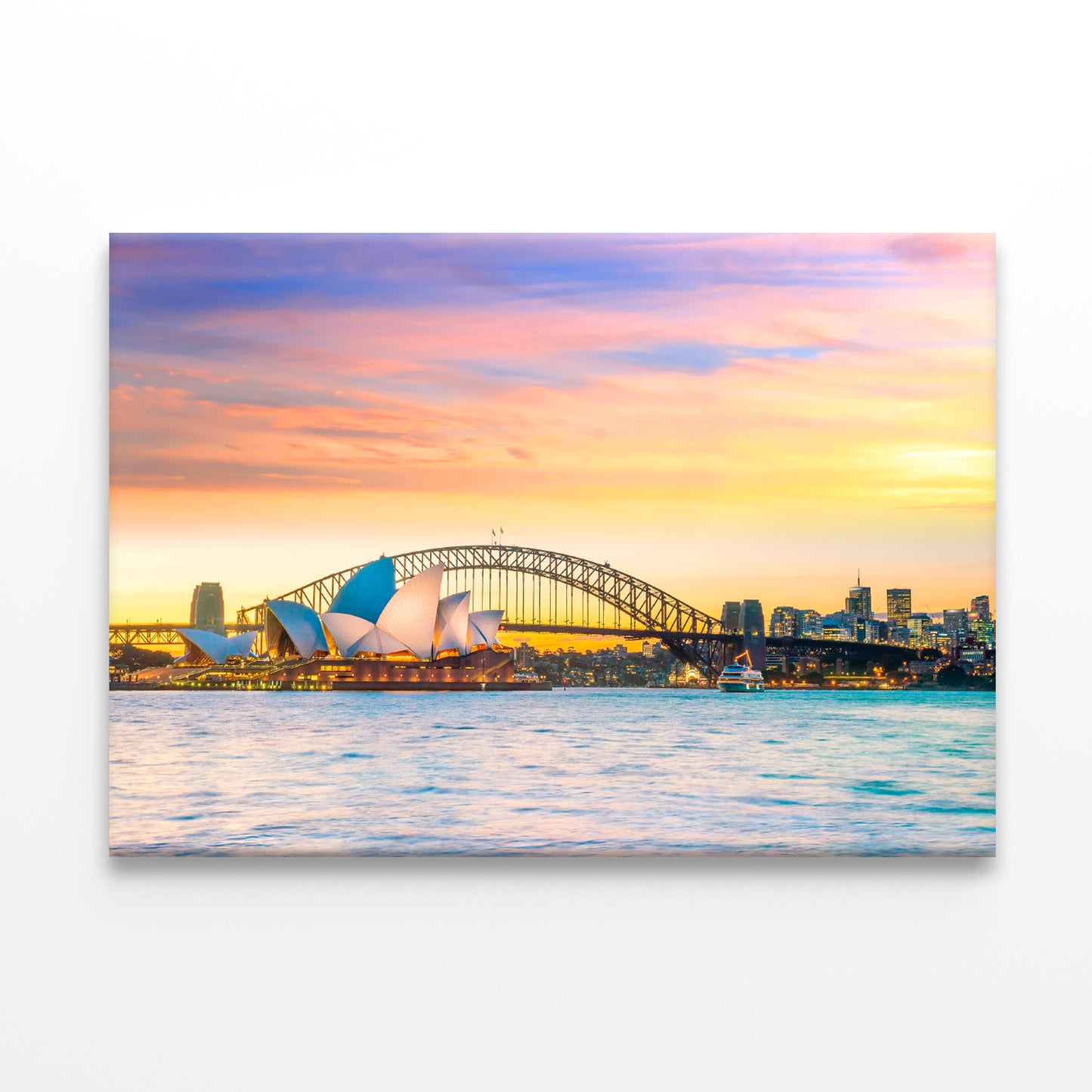 Sydney Downtown Skyline Twilight View Wall Art Decor 100% Australian Made - Bella Home Decor