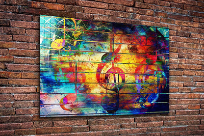 Colorful Abstract Music UV Direct Aluminum Print Australian Made Quality