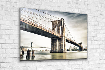 Brooklyn Bridge Clouds UV Direct Aluminum Print Australian Made Quality