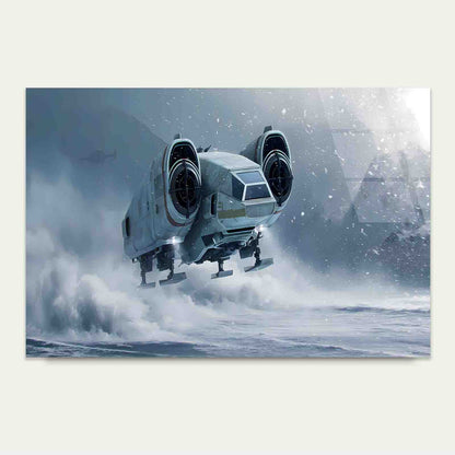 Frozen Planet Starship Tempered Glass Printing Wall Art Australian Made Quality