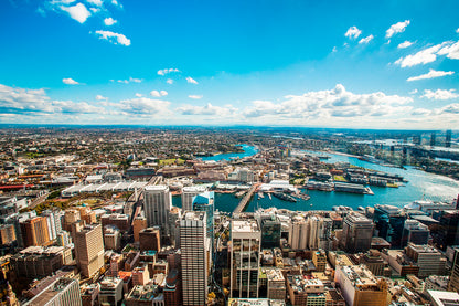 Aerial View of Darling Harbour Sydney Wall Art Decor 100% Australian Made