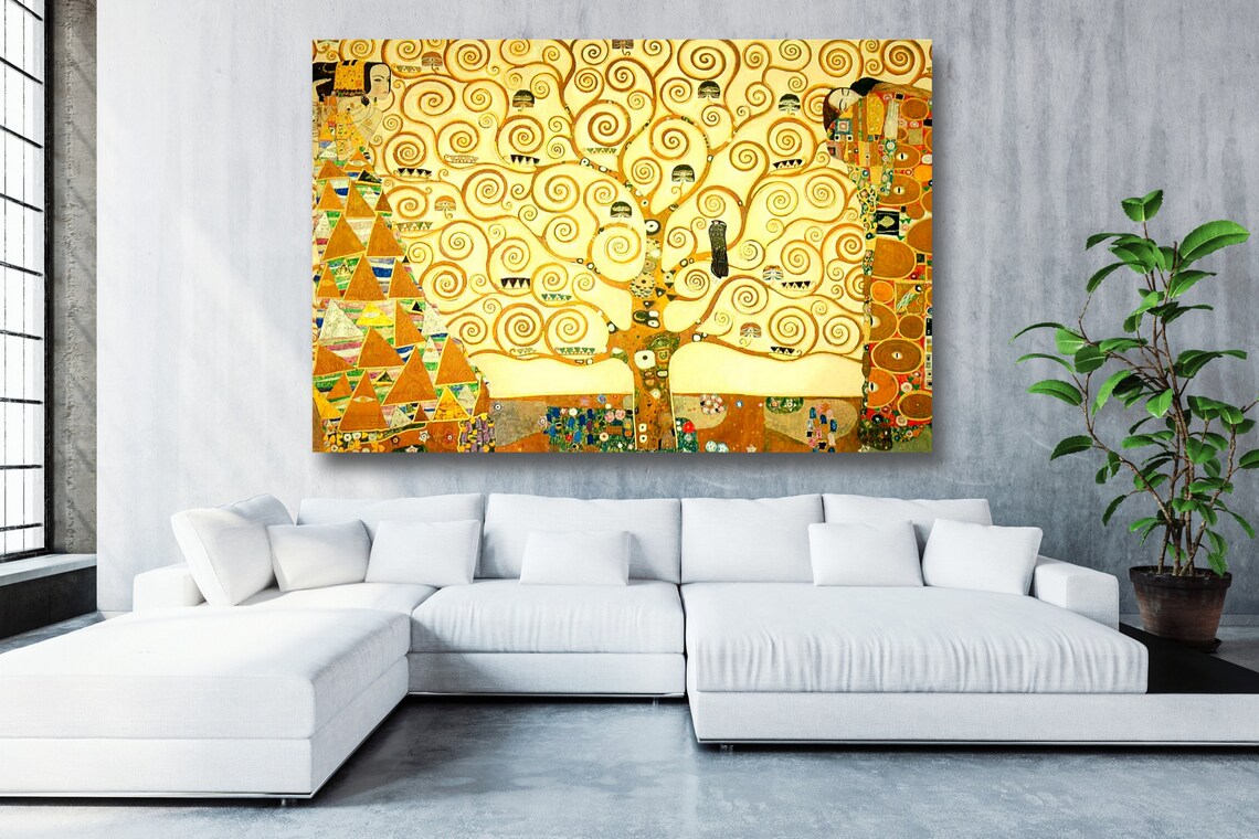 Gustav Klimt, Tree Of Life UV Direct Aluminum Print Australian Made Quality