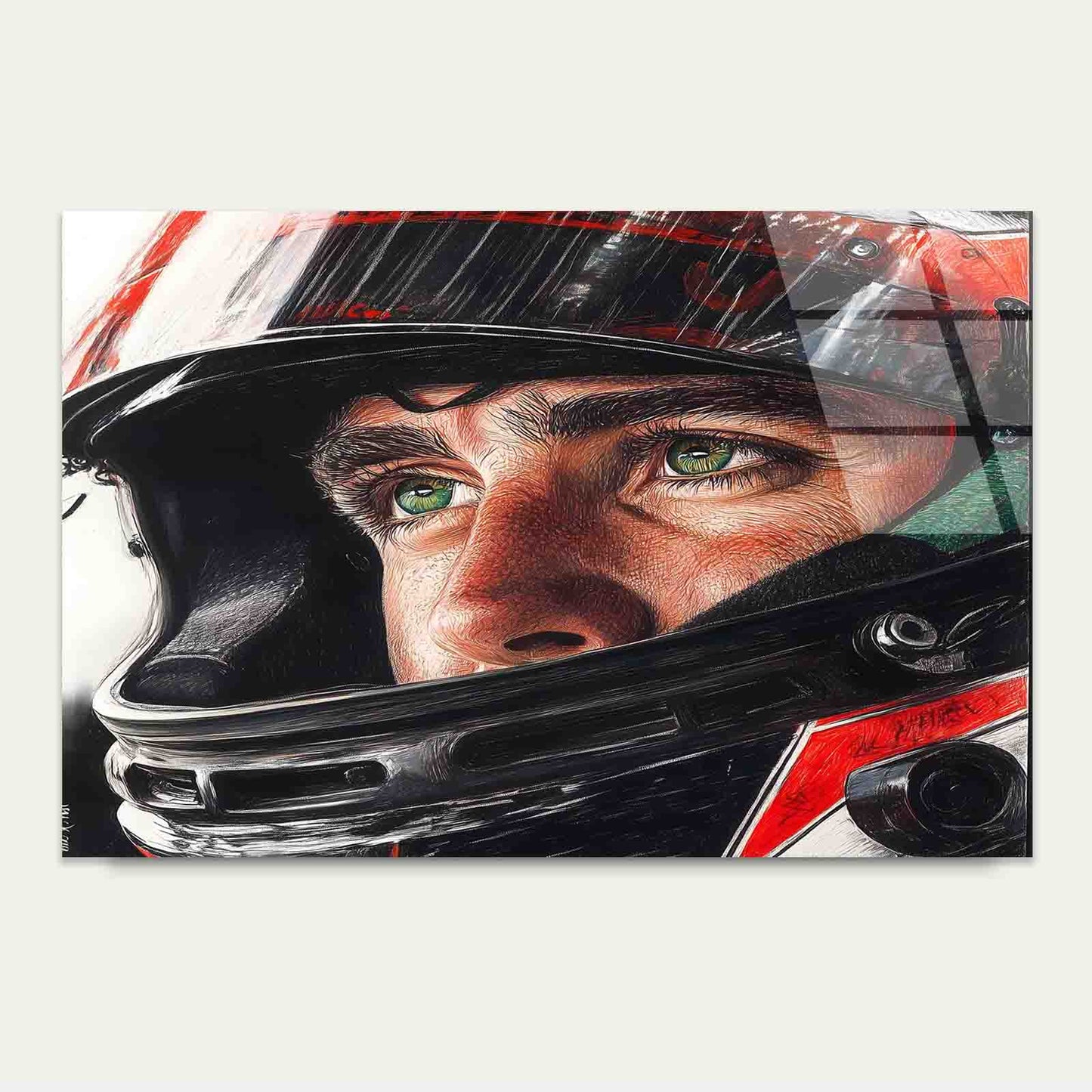 Edgy Speed Track Close Tempered Glass Printing Wall Art Australian Made Quality