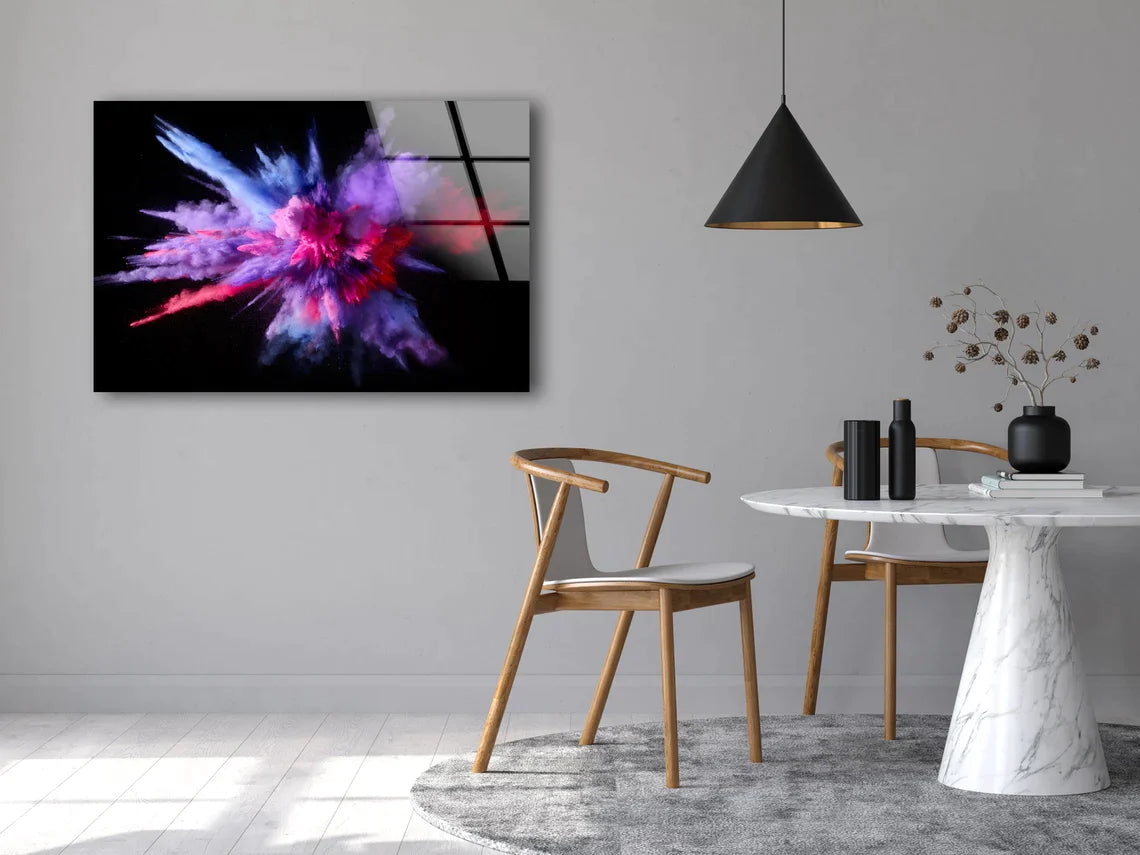 Purple & Pink Abstract UV Direct Aluminum Print Australian Made Quality