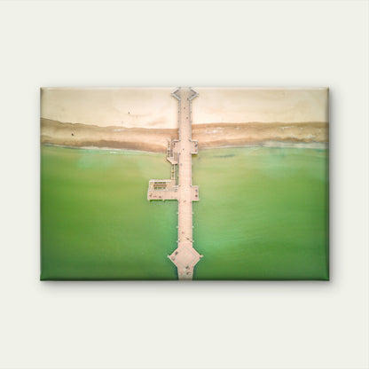 Aerial View of the Brzeźno Pier Poland Wall Art Decor 100% Australian Made - Bella Home Decor