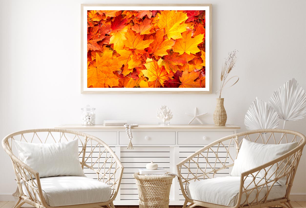 Autumn Orange Leaves Home Decor Premium Quality Poster Print Choose Your Sizes