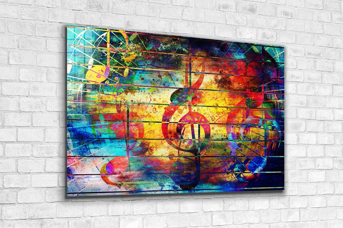 Colorful Abstract Music UV Direct Aluminum Print Australian Made Quality