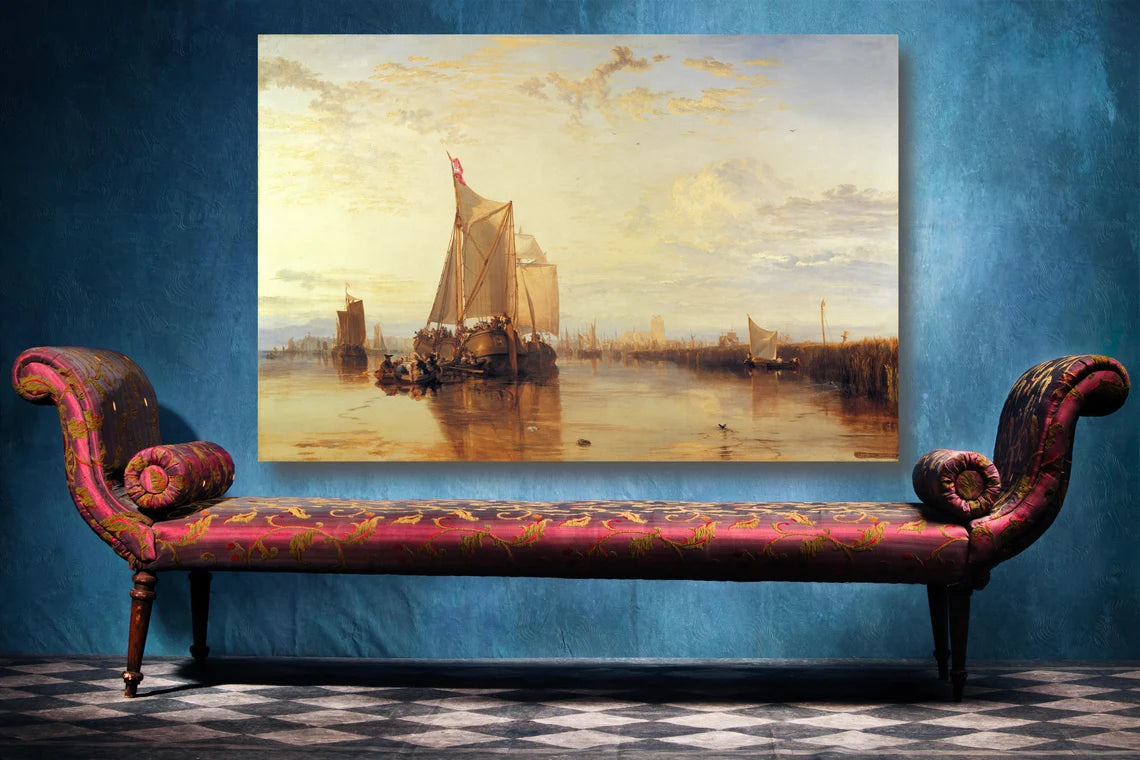 JMW Turner, The Dort Packet-Boat From Rotterdam Becalmed UV Direct Aluminum Print Australian Made Quality