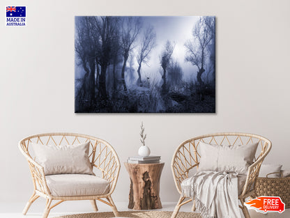 Misty Dark Swamp in autumn Print 100% Australian Made
