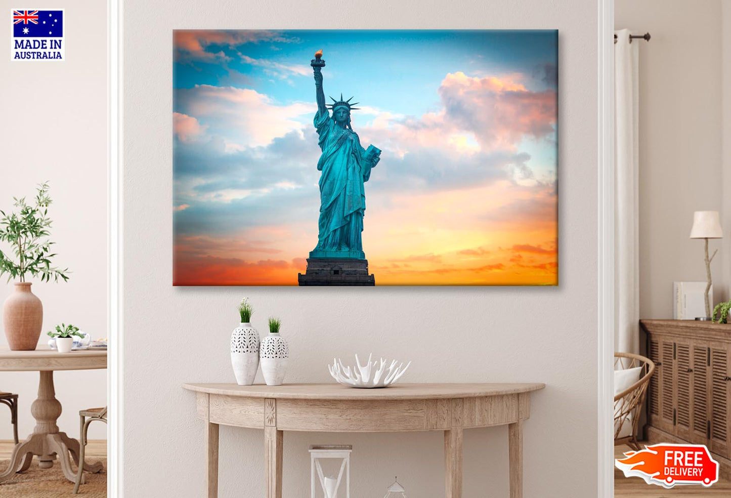 Statue Of Liberty In New York, USA Wall Art Decor 100% Australian Made