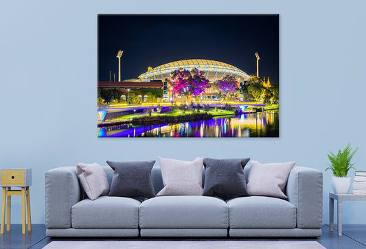 Adelaide Oval South Australia Night View Wall Art Decor 100% Australian Made