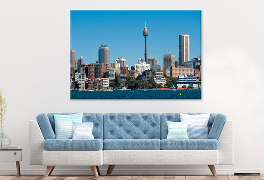 Sydney Tower New South Wales Harbor Cityscape Wall Art Decor 100% Australian Made