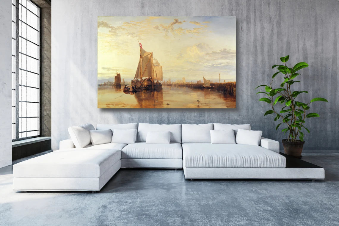 JMW Turner, The Dort Packet-Boat From Rotterdam Becalmed UV Direct Aluminum Print Australian Made Quality