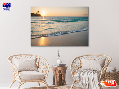 Blurred Tropical Beach View Print 100% Australian Made - Bella Home Decor