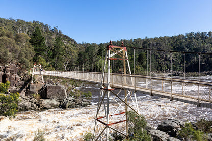 Alexandra Suspension Bridge Over Rushing River, Launceston, Australia Wall Art Decor 100% Australian Made