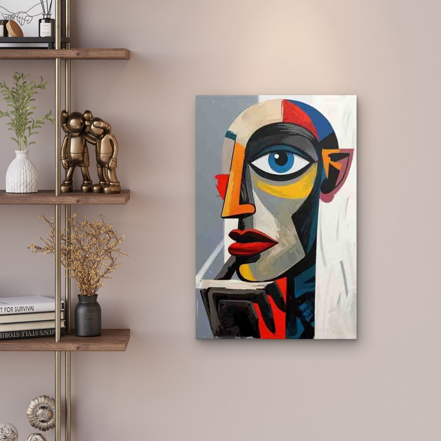 Retro Portrait Gallery Metal Print Ready to Hang