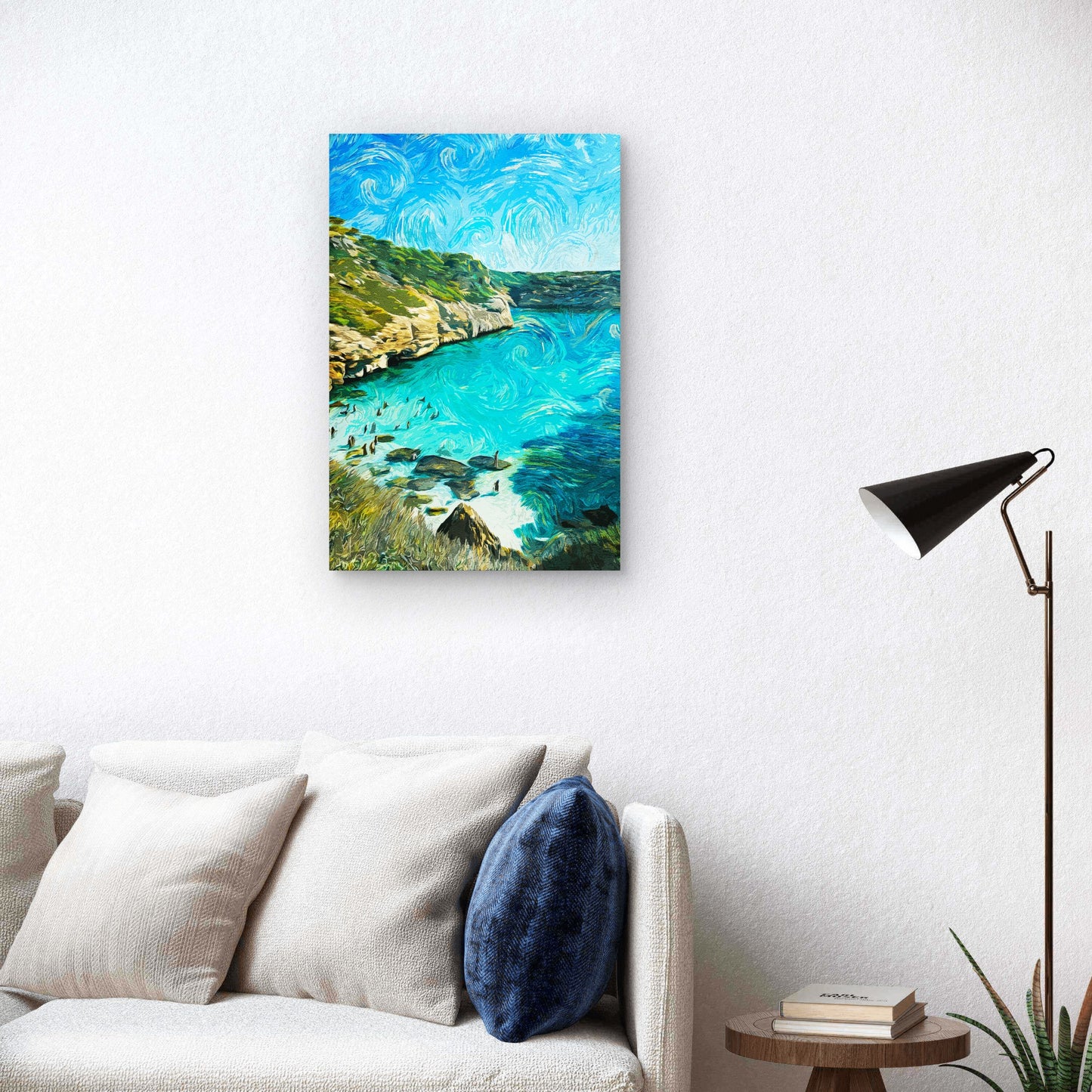 Mallorca Spain Beautiful Oil Paint Landscape 40x60cm Metal Print Ready to Hang