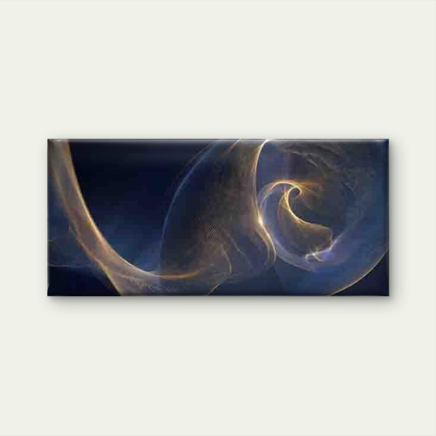Golden Lines & Leaf Pattern Wall Art Canvas Office Home Room Framed 120x60cm