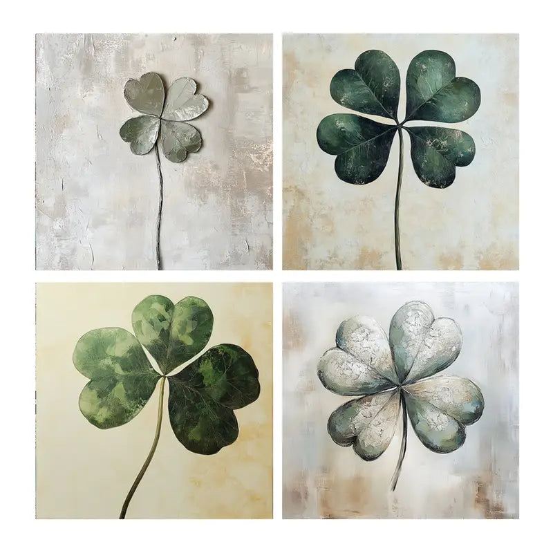 4pcsVintage Style Botanical  Wall Art Canvas Framed