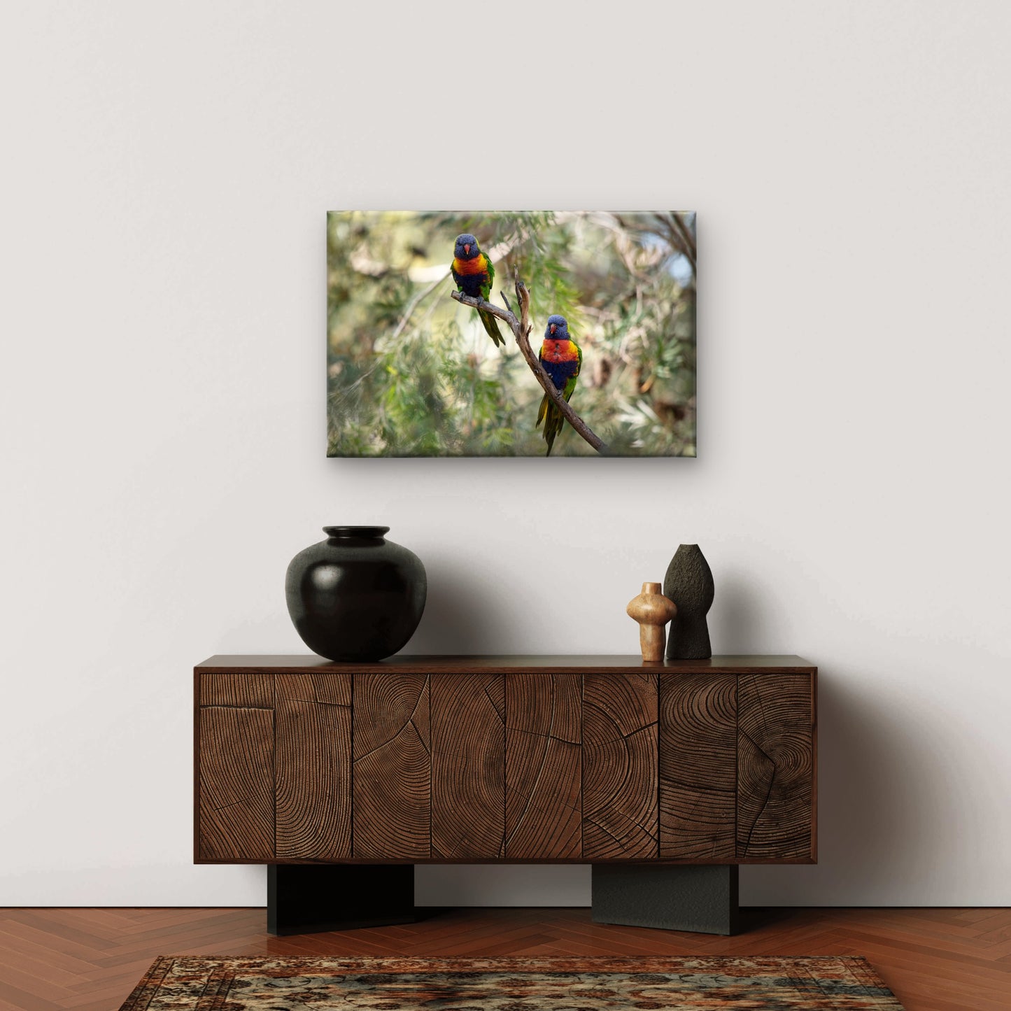 Rainbow Lorikeet Bright Plumage Australia Wall Art Decor 100% Australian Made