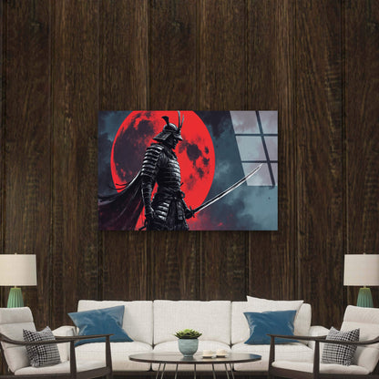 Japanese Samurai Warrior Glass Printing Wall Art Australian Made Quality