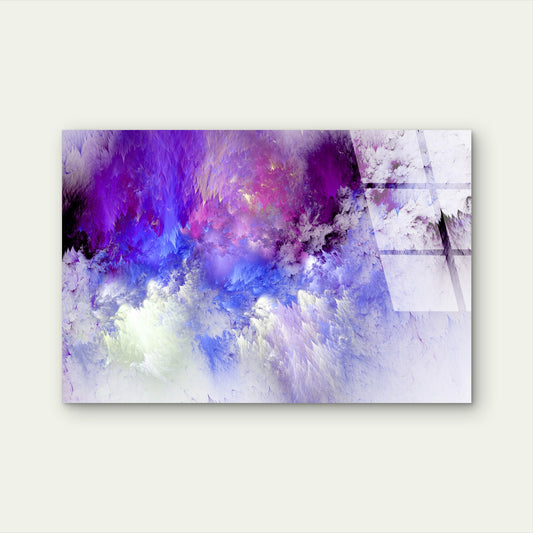 Purple Violet Abstract Crystal Texture Acrylic Glass Printing Wall Art Australian Made Quality