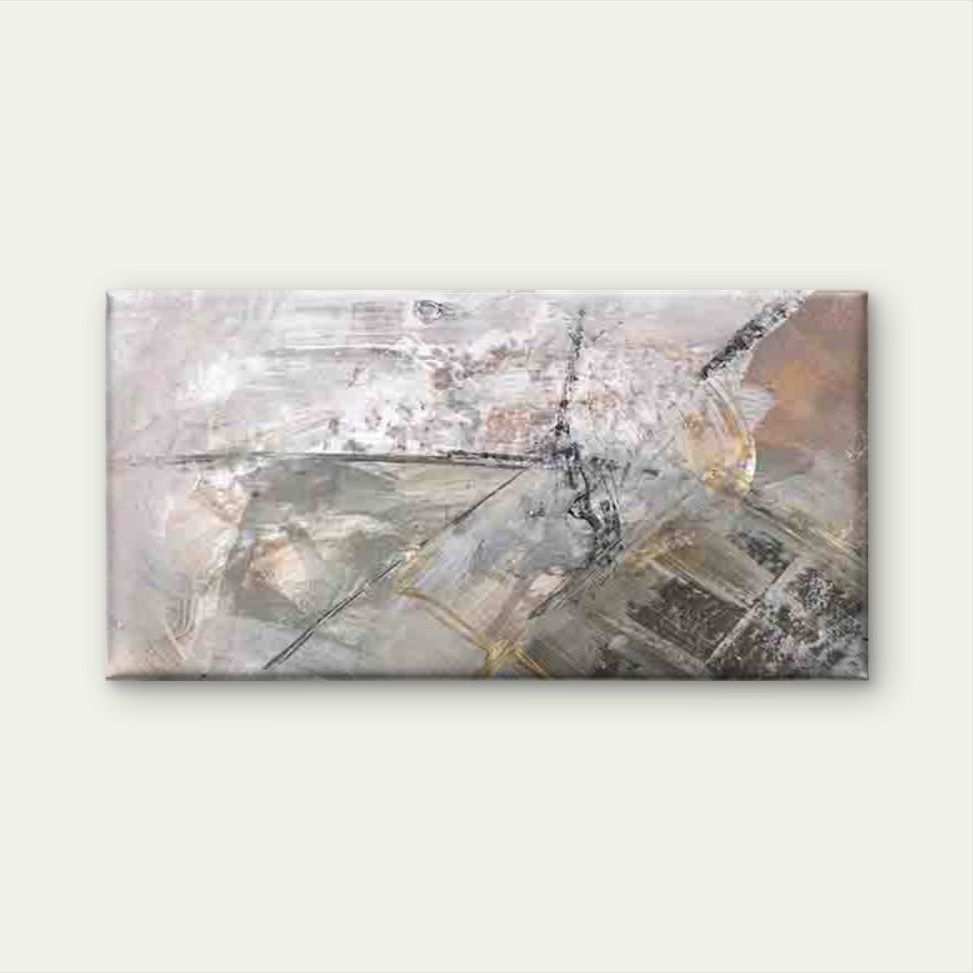 Abstract with Golden Leaf Accen Wall Art Canvas Office Home Room Framed 120x60cm - Bella Home Decor