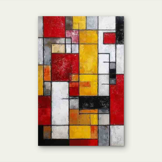 Modern Geometric Abstract 40x60cm Metal Print Ready to Hang