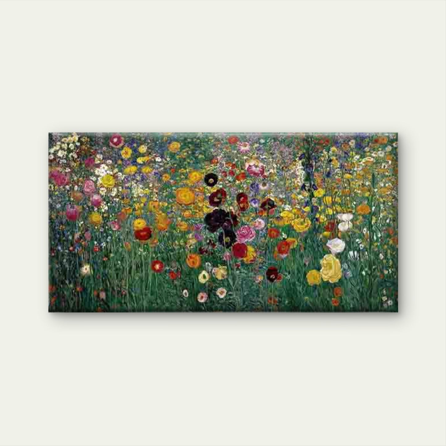 Garden Path with Buttercups Wall Art Canvas Office Home Room Framed 120x60cm