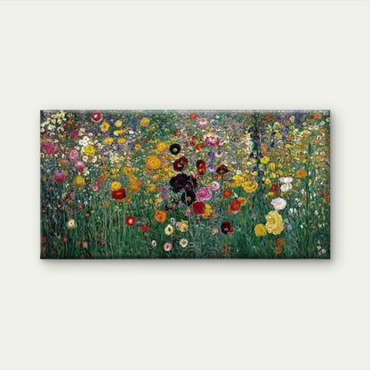 Garden Path with Buttercups Wall Art Canvas Office Home Room Framed 120x60cm