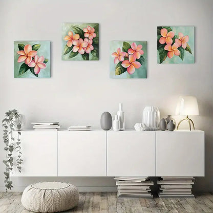 4pcs Classic Canvas Painting Wall Art Canvas Framed